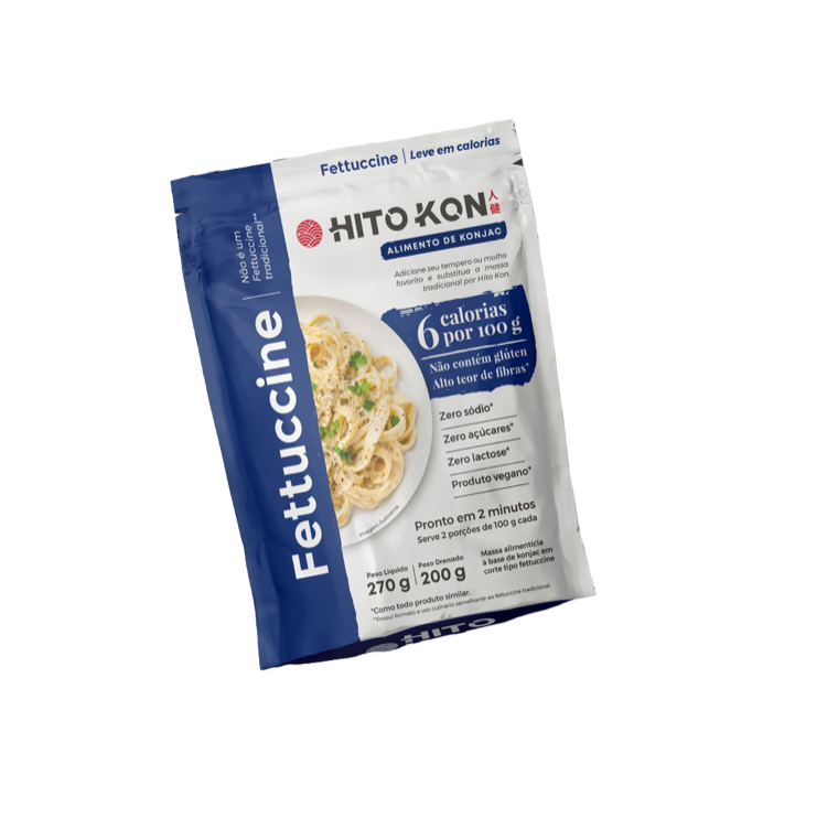Embalagem Hito Kon Fettuccine — shirataki de konjac